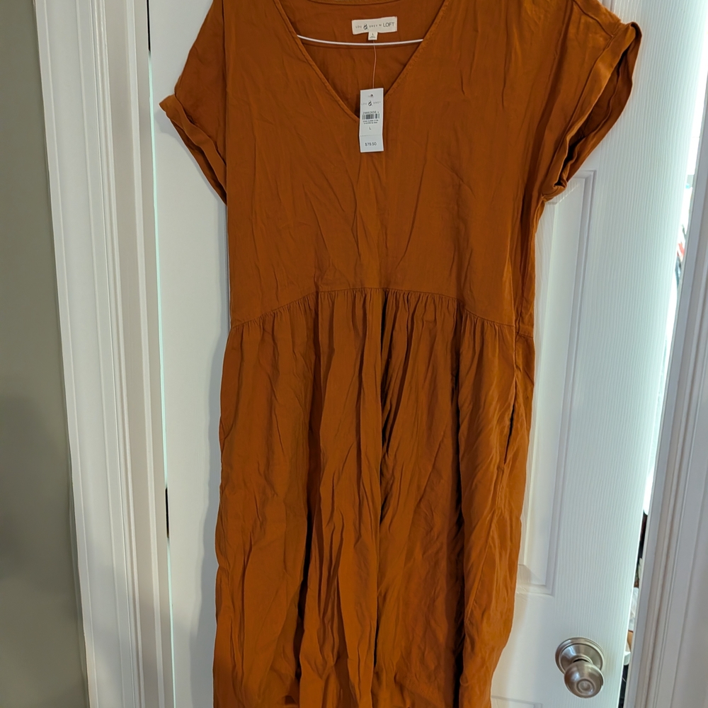 a new day Women's Rust Midi Dress